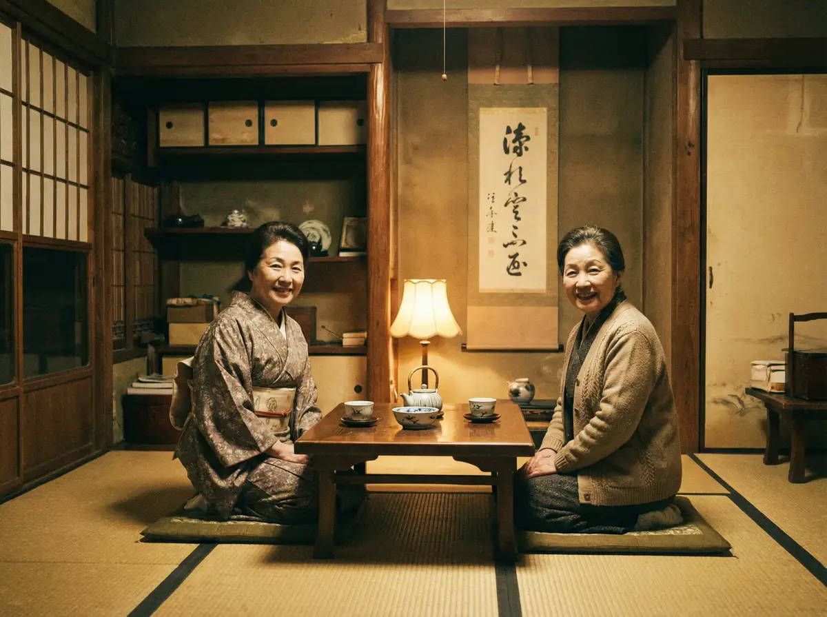 两位优雅的 文轩探花::最新文轩探花官方网站~文轩探花在线播放 在日式茶室中品茶交谈